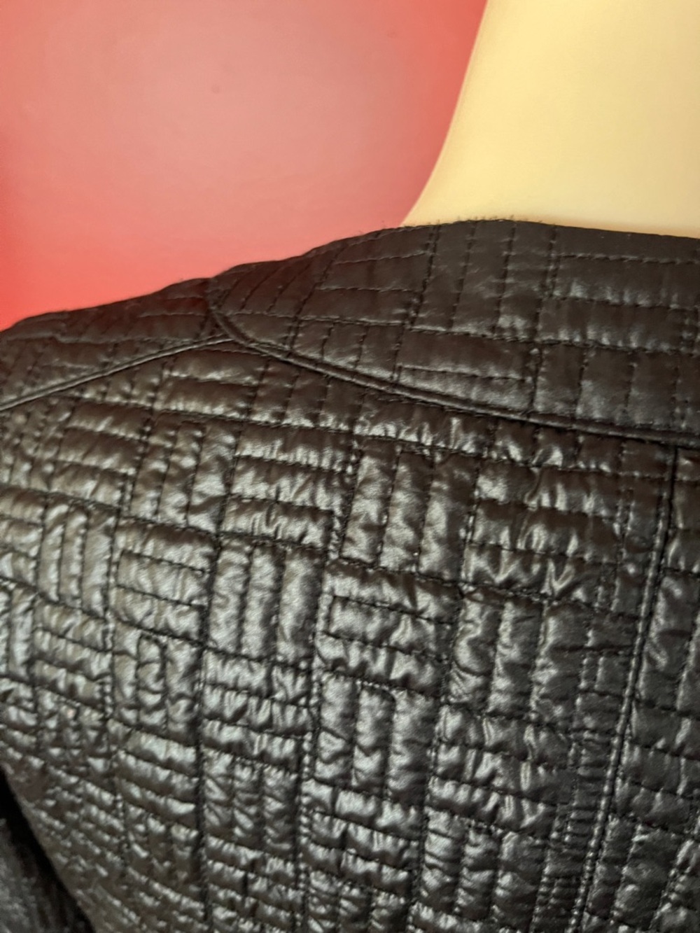 Like new Sag Harbor Black Quilted Metal Zip-Front Lined Jacket - Picture 9 of 13